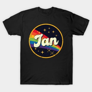 Ian // Rainbow In Space Vintage Grunge-Style T-Shirt